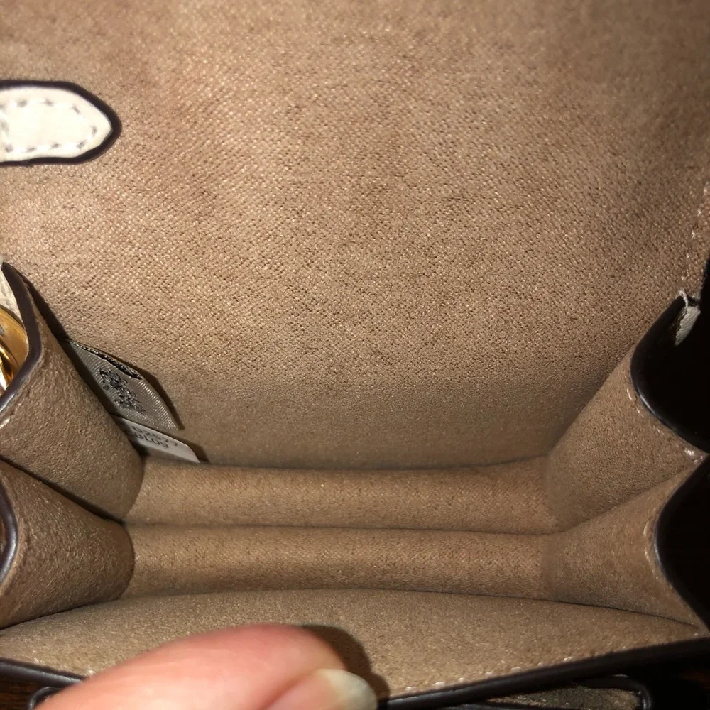 NWT-Coach-Mini Klare-Bag Charm/Keychain-Seashell 🐚 Print-Creamy White/Brown-$75 - Picture 10 of 13